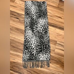 Lord & Taylor snow leopard Patterned Scarf